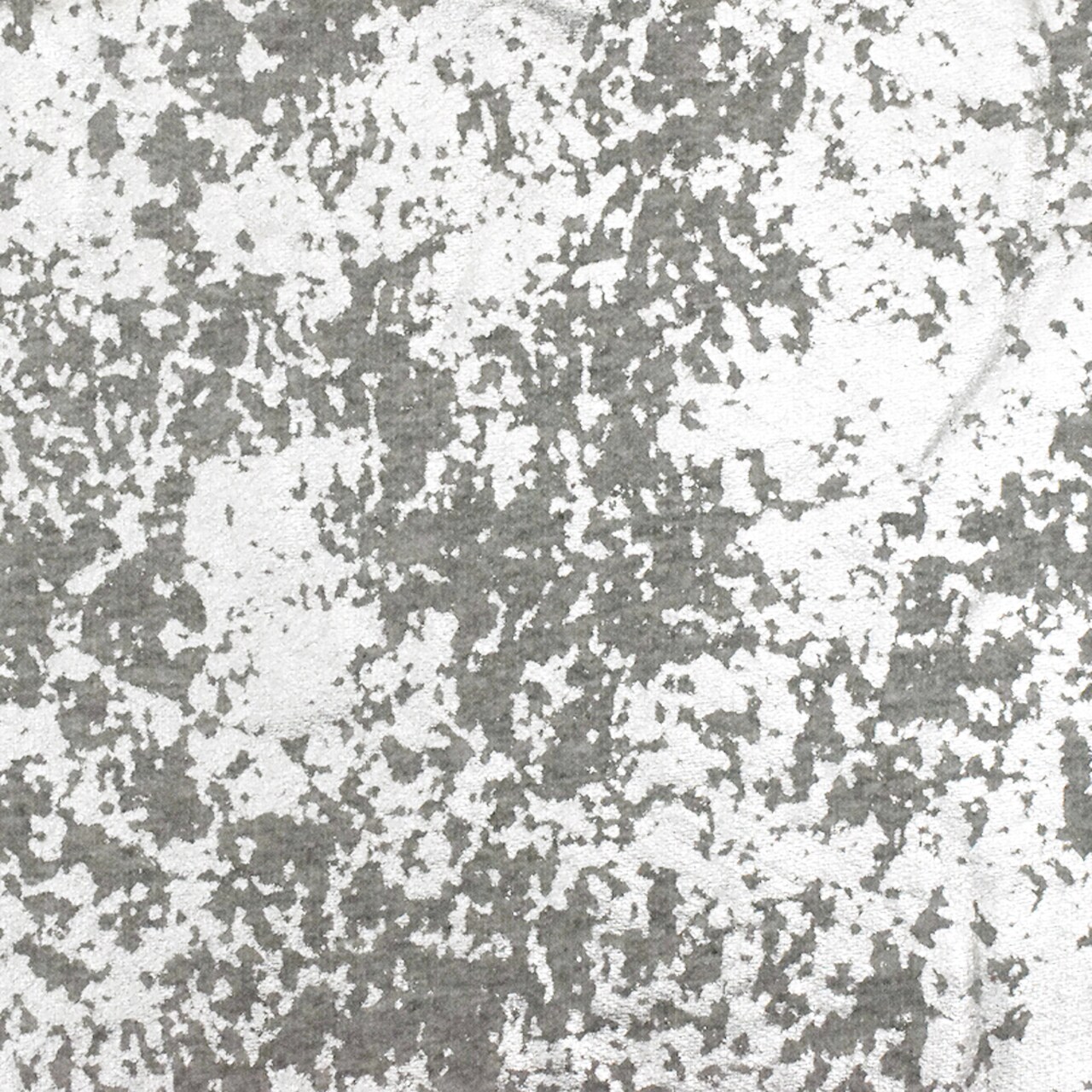 Silver-Gray Famous Maker Abstract Metallic Printed Sweatshirt Fleece Fabric By the Yard